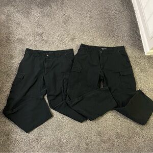 Lot Of 2 511 Tactical Series Cargo Pants Mens XL 39.5-43 Black Ripstop Workwear